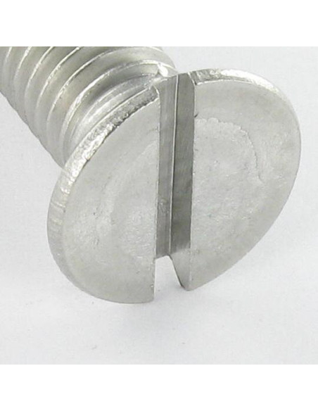 Parafuso de metais cabeça fresada sulcada M5X12 Aço inoxidável A4
