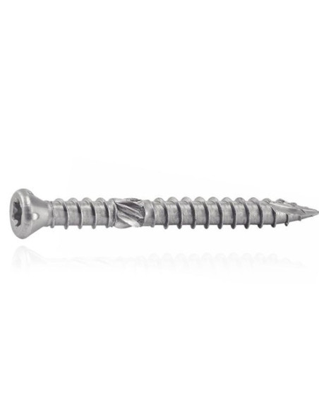Parafuso de terraço pico cut rosca dupla cabeça fresada TORX T25 5X50 Aço inoxidável A4 T17