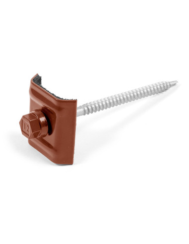 Autoperfurante com cavaleiro montado para telhado Tipo E1 RAL8012 castanho avermelhado 6,3X100