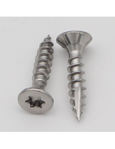 Parafusos de madeira e aglomerado TEKOR Aço inoxidável A2 cabeça fresada dentado TORX T25 5X20 rosca total cut
