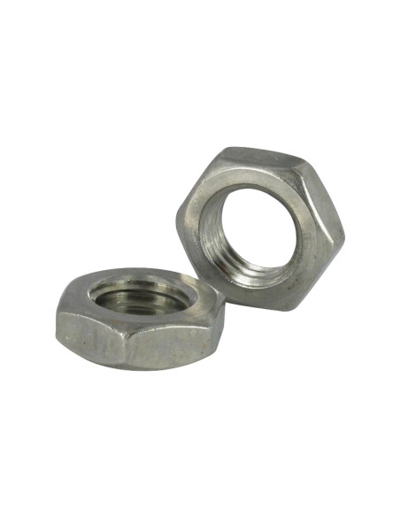 Porca hexagonal baixa hm/contraporca M5 espessura 2,5 Aço inoxidável A4