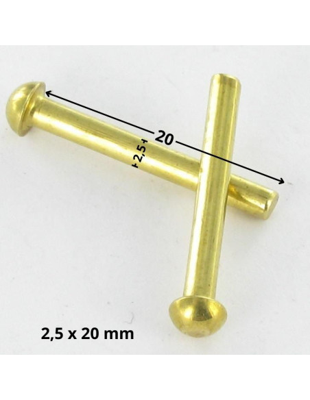 Rebite de ferro de cabeça plana cabeça redonda 2,5 x 20 Bronze