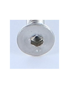 Parafuso de metais cabeça fresada hexagonal oca FHC chave de 2.5 M4X40 rosca total Aço inoxidável A4 2