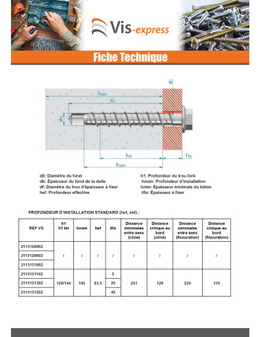 Parafuso de betão cabeça hexagonal flange com gola T18 12X90 Aço zinco branco