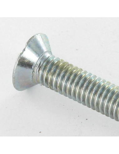 Parafuso de metais cabeça fresada de panela sulcada M5X45 Aço zinco branco