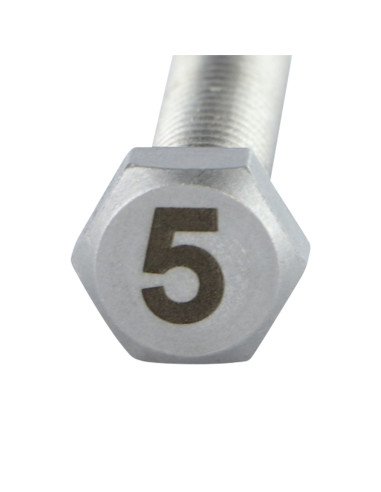 Parafuso de metais cabeça hexagonal 8X35 Aço inoxidável A4 Gravação FIGURA 5