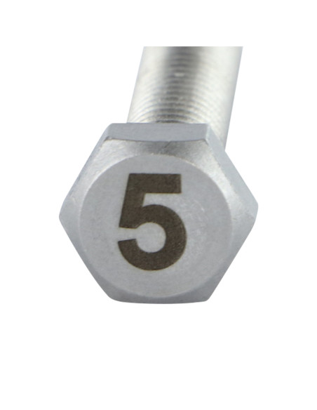 Parafuso de metais cabeça hexagonal 8X35 Aço inoxidável A4 Gravação FIGURA 5