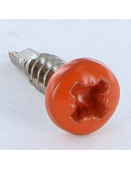 Autoperfurante Aço inoxidável A2 cabeça cilíndrica panela Pozi 3,5 x 13 RAL2001 ORA