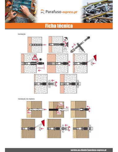 Montagem à distância THERMAX Fischer 10/100 M8 Aço zinco branco