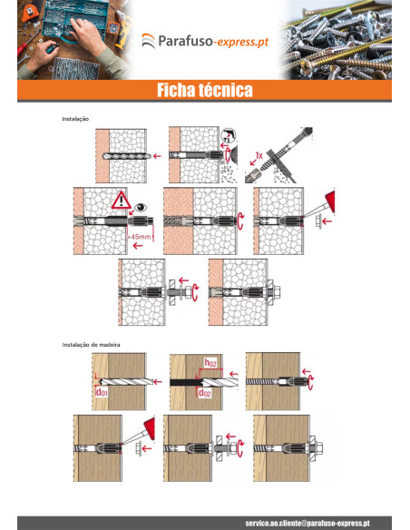 Montagem à distância THERMAX Fischer 10/100 M8 Aço zinco branco