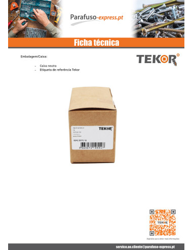 Parafusos de madeira e aglomerado TEKOR Aço inoxidável A2 cabeça fresada dentado TORX T10 3,5 x 30 roscado sobre 18