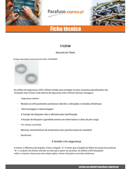 Rondela NORD-LOCK ® M12 Aço inoxidável A4 - Parafuso Express
