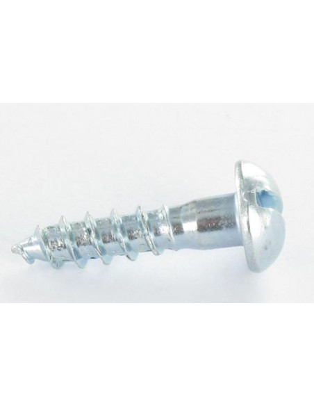 Parafuso de madeira cabeça redonda sulcada 6X40 Aço zinco branco