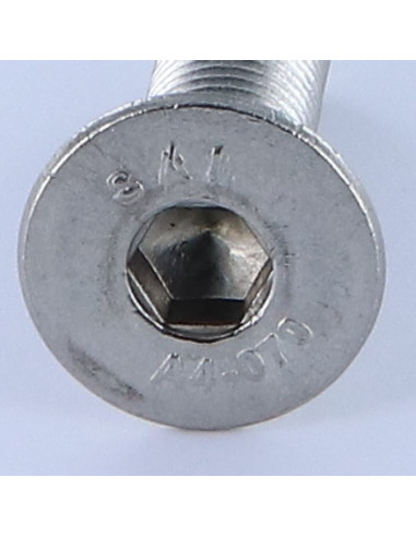 Parafuso de metais cabeça fresada hexagonal oca FHC chave de 8 M12X30 rosca total Aço inoxidável A4