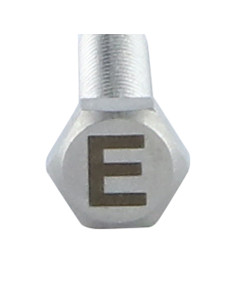 Parafuso de metais cabeça hexagonal 8X35 Aço inoxidável A4 com gravação de letras "E" 2