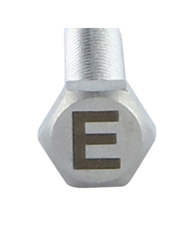 Parafuso de metais cabeça hexagonal 8X35 Aço inoxidável A4 com gravação de letras "E"