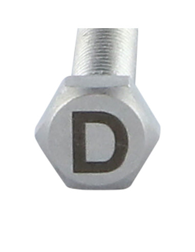 Parafuso de metais cabeça hexagonal 8X35 Aço inoxidável A4 com gravação de letras "D"