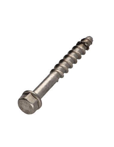 Parafuso de betão cabeça hexagonal S13 Aço inoxidável A4 10X70 roscado sobre 5
