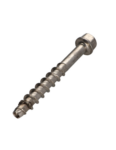 Parafuso de betão cabeça hexagonal S13 Aço inoxidável A4 10X70 roscado sobre 5