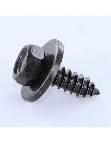 Parafuso de chapa cabeça hexagonal 6,3X19 + Rondela Aço zinco preto 600 Horas de nevoeiro salino sem corrosão