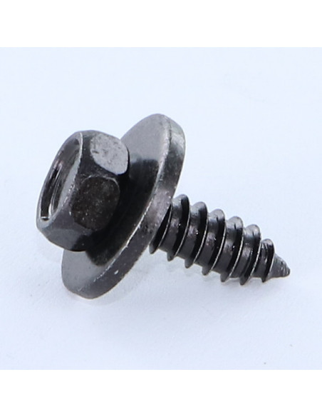 Parafuso de chapa cabeça hexagonal 6,3X19 + Rondela Aço zinco preto 600 Horas de nevoeiro salino sem corrosão