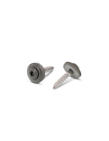 Parafuso para telhas cabeça fresada de panela TORX T20 Aço inoxidável A2 RAL7005 4,5X25 Arruela estanque com junta