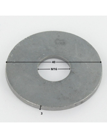 Rondela liso M16X40X3 L forte resistência à corrosão Aço galvanizado a quente