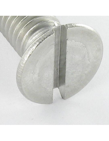 Parafuso de metais cabeça fresada sulcada M6X90 Aço inoxidável A4