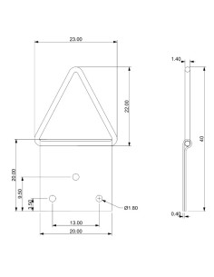 Suporte triangular para quadros 14MM Aço bruto - Parafuso Express 2