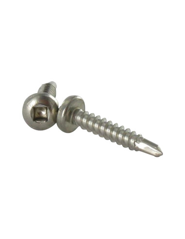 Autoperfurante cabeça cilíndrica quadrado 3,9 x 19 Parafuso com Cabeça com Fenda quadrada 1 Aço inoxidável A2