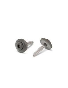 Parafuso para telhas cabeça fresada de panela TORX T20 Aço inoxidável A2 RAL7005 4,5X45 Arruela estanque com junta