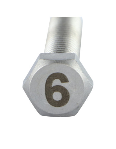 Parafuso de metais cabeça hexagonal 8X35 Aço inoxidável A4 Gravação FIGURA 6