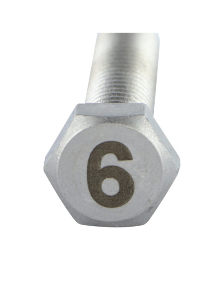 Parafuso de metais cabeça hexagonal 8X35 Aço inoxidável A4 Gravação FIGURA 6