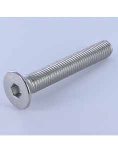 Parafuso de metais cabeça fresada hexagonal oca FHC chave de 6 M10X100 rosca total Aço inoxidável A4