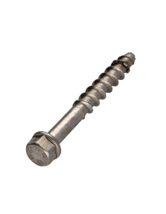 Parafuso de betão cabeça hexagonal S13 Aço inoxidável A4 12X100 roscado sobre 15