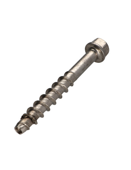 Parafuso de betão cabeça hexagonal S13 Aço inoxidável A4 12X100 roscado sobre 15