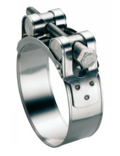 Abraçadeira para tubo grosso e reforçado largura de banda 24 diâmetro 98 con 103 Aço inoxidável W4