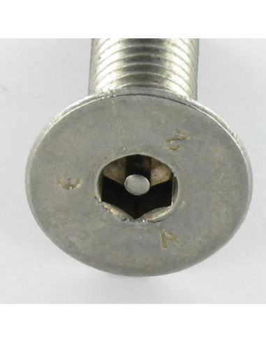 Parafuso de metais Aço inoxidável A2 Seguro cabeça fresada hexagonal oca FHC chave de 4 com pino M6X10
