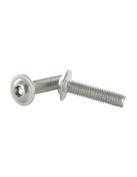 Parafuso de metais Parafuso de Cabeça Oca Sextavada flange com gola M5X20 chave de 3 Aço inoxidável A2