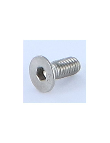 Parafuso de metais cabeça fresada hexagonal oca FHC chave de 2.5 M4X10 rosca total Aço inoxidável A4