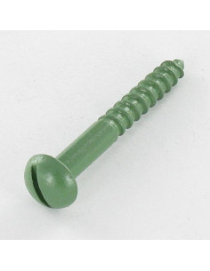 Parafuso de madeira cabeça redonda sulcada 4X30 Aço zinco branco LAQ Verde RAL6011 verde água 2
