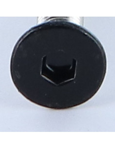 Parafuso de metais Aço inoxidável A2 cabeça fresada hexagonal oca FHC chave de 4 M6X40 RAL9005 preto escuro 30% 2