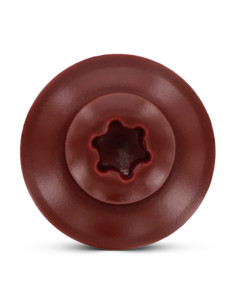 Parafuso para telhas cabeça fresada de panela TORX T20 Aço inoxidável A2 RAL3009 vermelho oxidado 4,5X45 Arruela 2