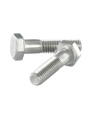Corpo de parafuso cabeça hexagonal 3/8X 2" rosca parcial UNC ou equivalente BSW passo inglês Aço inoxidável A2