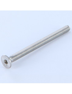 Parafuso de metais cabeça fresada hexagonal oca FHC chave de 2.5 M4X50 rosca total Aço inoxidável A4