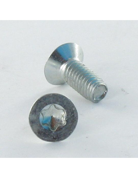 Parafuso autorroscante cabeça fresada M3X25 TORX T10 Aço zinco branco microparafusos