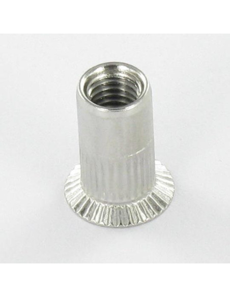 Porca rebite cabeça fresada dentado M10X21 INFC 45 Aço inoxidável A2