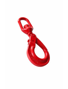 Gancho giratório com travamento de segurança grau 80 13MM aço vermelho