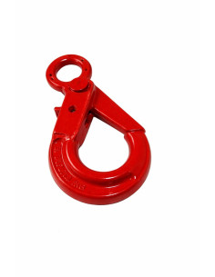 Gancho de olhal com travamento de segurança grau 80 10MM aço vermelho