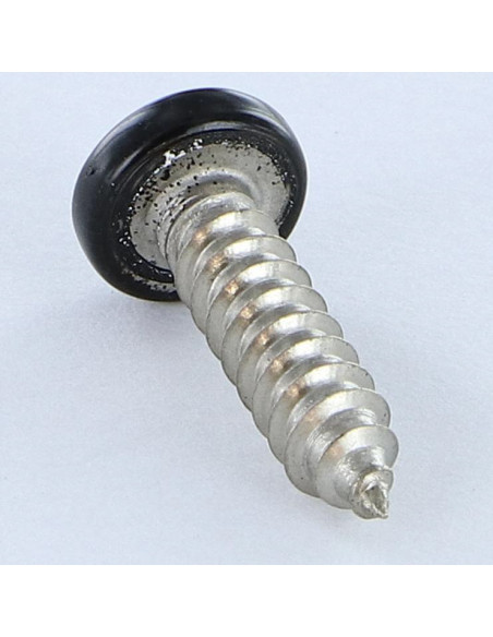 Parafuso de chapa Aço inoxidável A2 cabeça abaulada larga Pozi 4,8X19 RAL9005 preto escuro